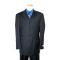 Steve Harvey Collection Solid Navy Super 120's Merino Wool Vested Suit